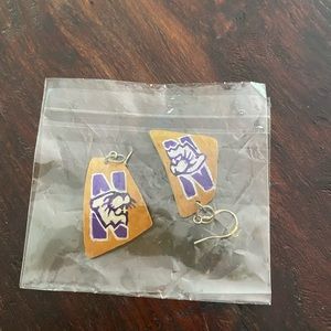 NEW Handmade Northwestern Wildcats Earrings